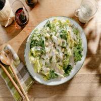 Escarole Salad with Artichokes and Preserved Lemon Dressing image