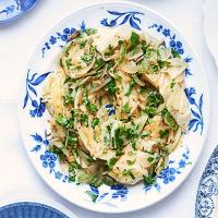 Pointed cabbage in white wine with fennel seeds image