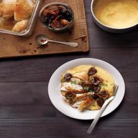 Roasted Chicken with Polenta and Balsamic-Poached Figs image