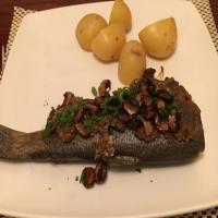Baked Trout with Garlic & Mushrooms image