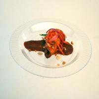 Peanut Smoked Pork Loin with Peanut Butter BBQ Sauce and Carrot and Pickled Onion Salad_image