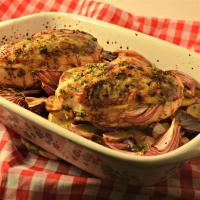 Balsamic Chicken with Red Onions and Potatoes image