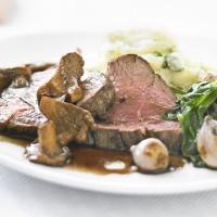 Seared beef with wild mushrooms & balsamic image