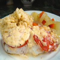 Zesty Baked Fish With Tomatoes and Feta image
