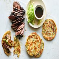 Grilled Lamb With Scallion Pancakes_image