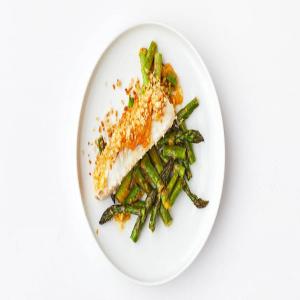 Crispy Miso-Butter Fish With Asparagus_image