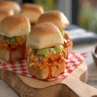 Buffalo Chicken Sliders with Celery-Blue Cheese Slaw_image