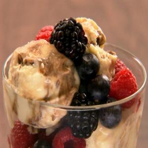 Caramel Balsamic Swirl Ice Cream image