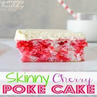 Skinny {Low Fat} Cherry Poke Cake_image
