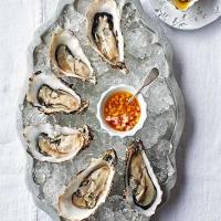 Oysters with apple & horseradish dressing image