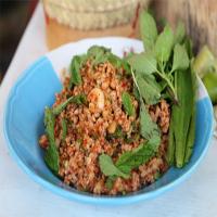 Thai Larb (larb moo ลาบหมู) with Sticky Rice Recipe - (4.3/5) image