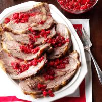Coriander-Crusted Beef with Spicy Cranberry Relish image