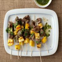 Beef Pops with Pineapple and Parsley Sauce image