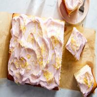 Lemon Sheet Cake With Raspberry Whipped Cream_image