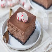 Chocolate Peppermint Cheesecake Bars image