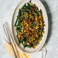 Blistered Green Beans With Shallots and Pistachios image