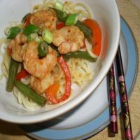 Stir-Fried Shrimp With Lemon Sauce & Scallion Noodles_image