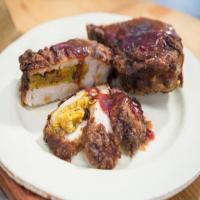 Sunny's Cornbread-Stuffed and Fried Pork Chops with Honey Cranberry Sauce image