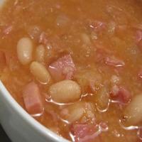 Crockpot White Beans and Ham image