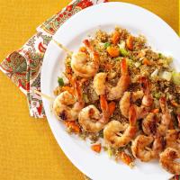 Shrimp Skewers with Asian Quinoa image