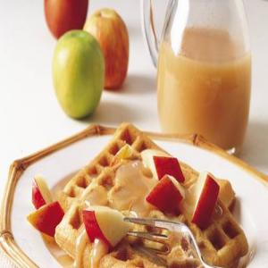 Apple Cinnamon Waffles with Cider Syrup_image