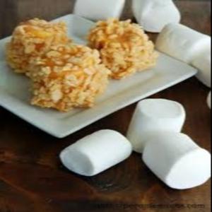Caramel Marshmallow Rice Crispy Treats image