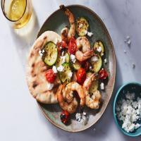 Grilled Shrimp, Zucchini, and Tomatoes with Feta_image