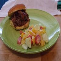 Slow Cooker 4th of July Chuck Roast Barbecue Sandwiches image