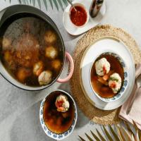 Scallion and Ginger Matzo Ball Soup image