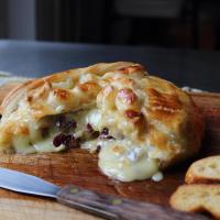 Baked Stuffed Brie with Cranberries & Walnuts image