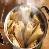 Spinach, cheese & roasted pepper tamales image