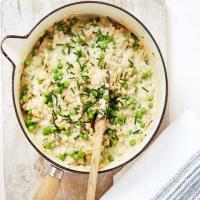 Creamy pea & chive risotto image