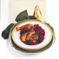Roast Duck with Prunes and Wine-Braised Cabbage_image