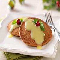 Gingerbread Pancakes with Warm Lemon Sauce image