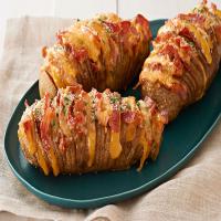 Cheesy Bacon Hasselback Potato Recipe image