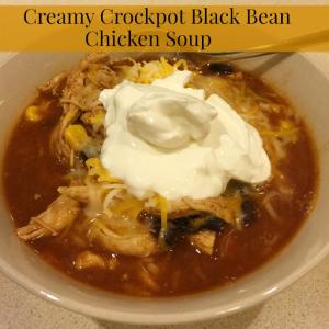 Crockpot Creamy Black Bean Chicken Soup Recipe - (4.4/5)_image