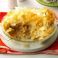 Cheesy Chicken and Leek Phyllo Pie image