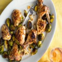 Sheet-Pan Coriander Chicken With Caramelized Brussels Sprouts image