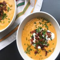 Potato-Parsnip Soup with Creme Fraiche and Bacon_image