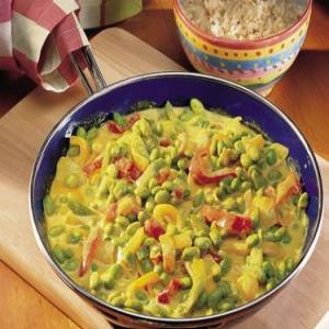 Curried Peppers and Edamame_image