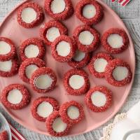Red Velvet Thumbprint Cookies image