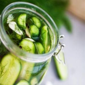 Pickled cucumber with dill_image