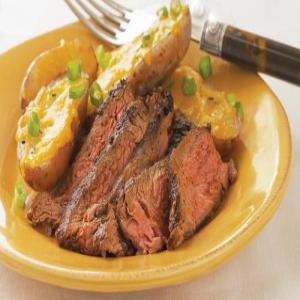 Cowboy Flank Steak with Potato Skins_image