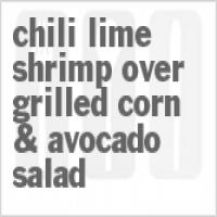 Chili Lime Shrimp over Grilled Corn & Avocado Salad_image