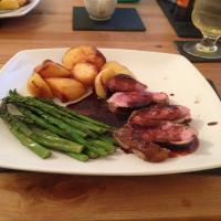 Grilled Duck Breasts With Red Wine and Orange Sauce image
