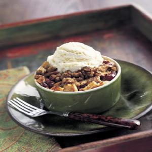 Apple and Cranberry Crisps with Ginger-Pecan Topping Recipe | Epicurious.com_image