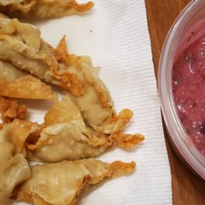 Thanksgiving Leftover Wontons with Cranberry Salsa image