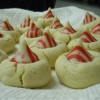 Peppermint Candy Cane Kiss Cookies image