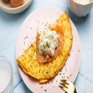 Omelet With Salmon & Cream Cheese Recipe by Tasty image