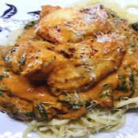 Italian Pan-Fried Chicken Thighs with Creamy Tomato Sauce image